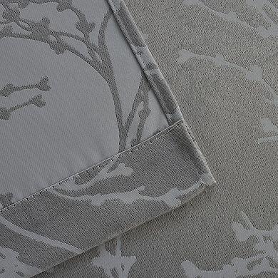 Kate Aurora 2 Pack Arbor Room Darkening Floral Grommet Top Window Curtain Panels