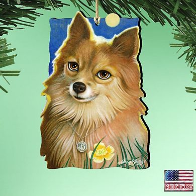 Ready When You Are Wooden Holiday Ornament by Laura Seeley - Pets Dog and Cats Decor