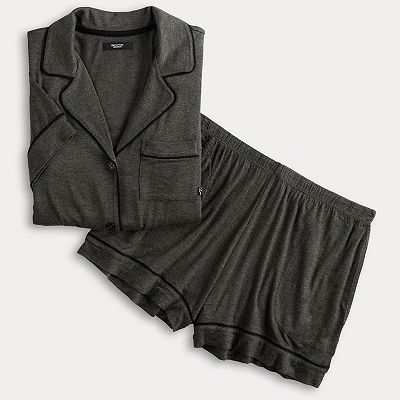 Women's Simply Vera Vera Wang Luxury Notched Collar Top Women's Simply Vera Vera Wang Luxury Notched Collar Top
