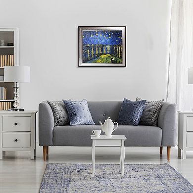 La Pastiche Starry Night Over the Rhone Luxury Line Framed Wall Art