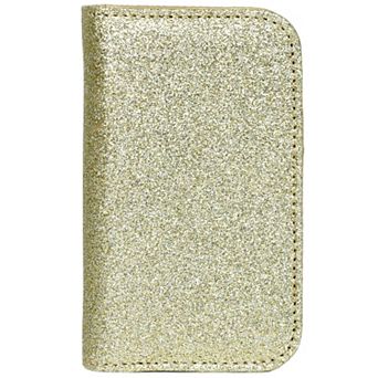 Julia Buxton Sparkle Faux Leather Snap Card Case