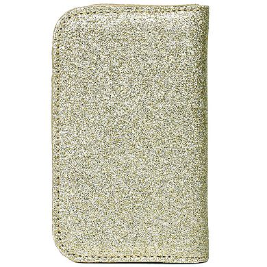 Julia Buxton Sparkle Faux Leather Snap Card Case