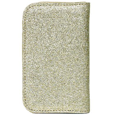 Julia Buxton Sparkle Faux Leather Snap Card Case