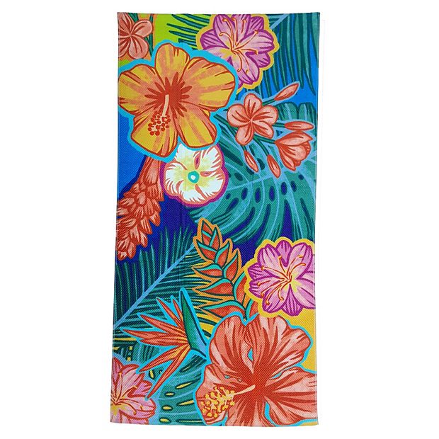 The Big One Oversized Tropical Floral Printed Beach Towel