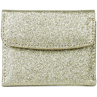 Julia Buxton Sparkle Faux Leather Mini Trifold Wallet