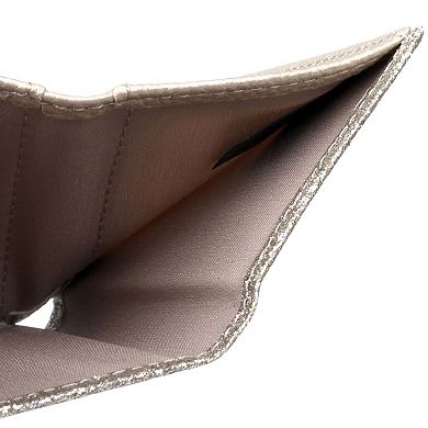 Julia Buxton Sparkle Faux Leather Mini Trifold Wallet