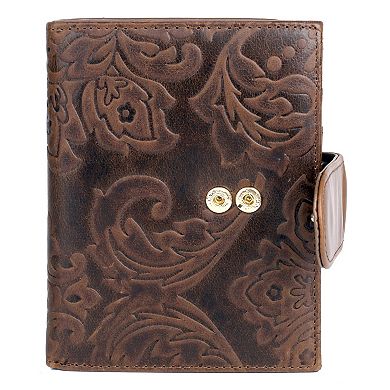 Julia Buxton Tooled Leather Lexington Wallet