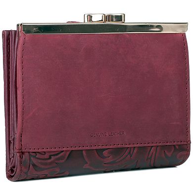 Julia Buxton Tooled Leather Lexington Wallet