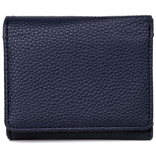 Julia Buxton Solid Pebble Faux Leather Medium Trifold Wallet