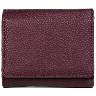 Julia Buxton Solid Pebble Faux Leather Medium Trifold Wallet