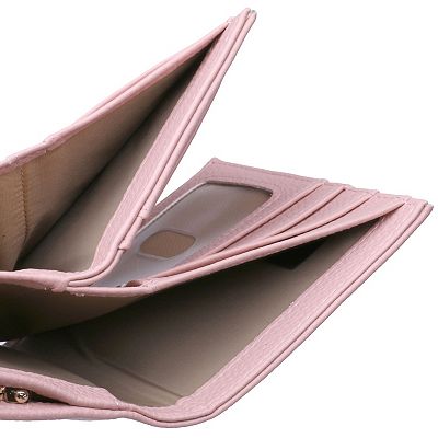 Julia Buxton Solid Pebble Faux Leather Lexington Wallet