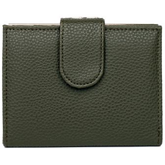 Julia Buxton Solid Pebble Faux Leather Lexington Wallet