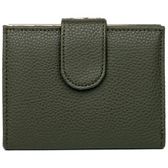 Julia Buxton Solid Pebble Faux Leather Lexington Wallet