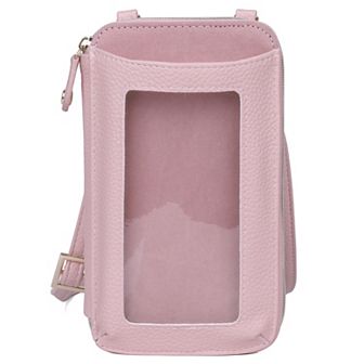 Julia Buxton Solid Pebble Faux Leather Everywhere Wallet