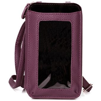 Julia Buxton Solid Pebble Faux Leather Everywhere Wallet