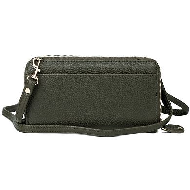 Julia Buxton Solid Pebble Faux Leather Ultimate Organizer Wallet