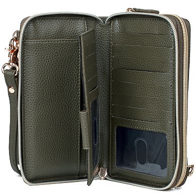 Julia Buxton Solid Pebble Faux Leather Ultimate Organizer Wallet