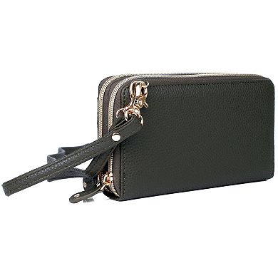 Julia Buxton Solid Pebble Faux Leather Ultimate Organizer Wallet