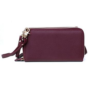 Julia Buxton Solid Pebble Faux Leather Ultimate Organizer Wallet