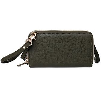 Julia Buxton Solid Pebble Faux Leather Ultimate Organizer Wallet
