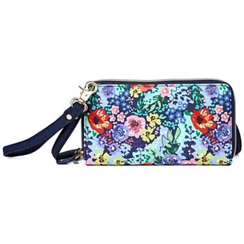 Julia Buxton Impressionist Floral Printed Faux Leather Ultimate Organizer Wallet