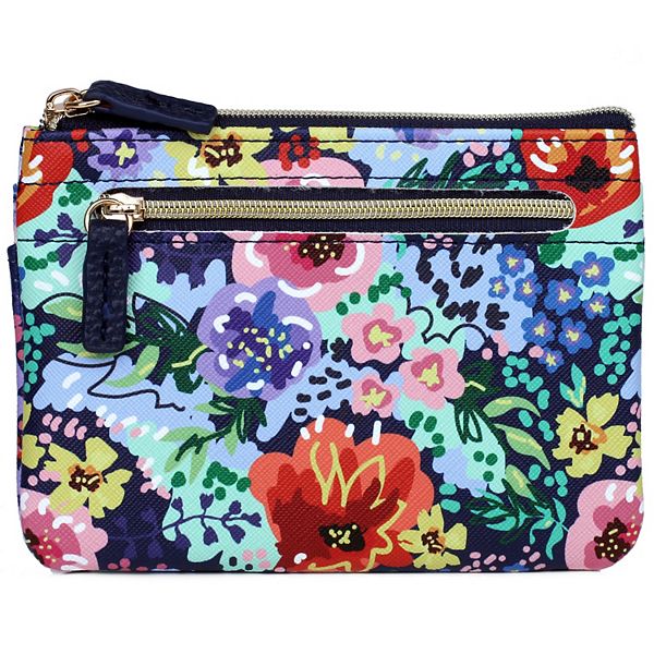 Julia Buxton Hudson Pik-Me-Up® Large ID Coin & Card Case In Red Butter-Soft Leather