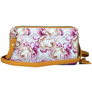 Julia Buxton Winter Peony Printed Faux Leather Ultimate Organizer Wallet