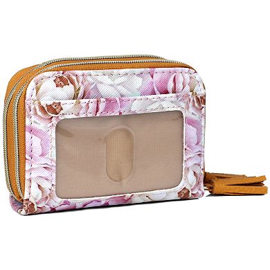 Julia Buxton Winter Peony Printed Faux Leather Wizard Wallet