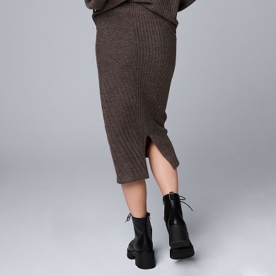 Petite Simply Vera Vera Wang Sweater Skirt