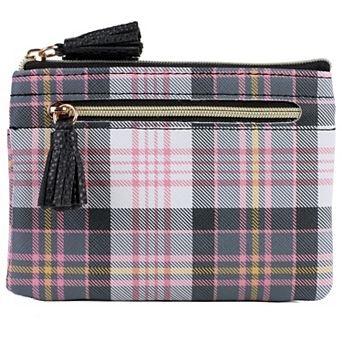 Julia Buxton Solid Pebble Faux Leather Large ID Coin Case