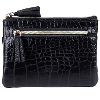 Julia Buxton Solid Pebble Faux Leather Large ID Coin Case