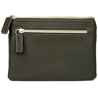 Julia Buxton Solid Pebble Faux Leather Large ID Coin Case