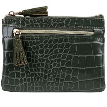 Julia Buxton Solid Pebble Faux Leather Large ID Coin Case