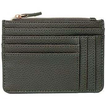 Julia Buxton Solid Pebble Faux Leather Slot Coin Case