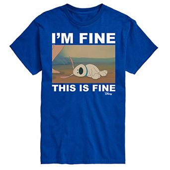Disney Princess Big & Tall I'm Fine This Is Fine Graphic Tee