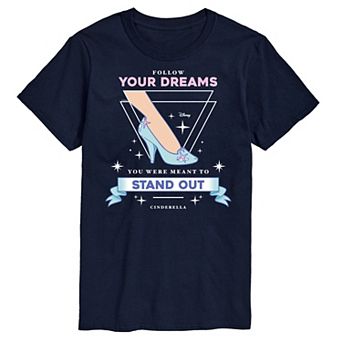 Disney Princess Big & Tall Cinderella Follow Dreams Graphic Tee