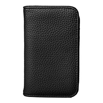 Julia Buxton Solid Pebble Faux Leather Snap Card Case