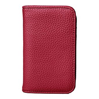 Julia Buxton Solid Pebble Faux Leather Snap Card Case