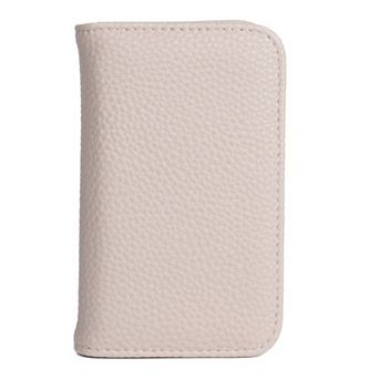 Julia Buxton Solid Pebble Faux Leather Snap Card Case