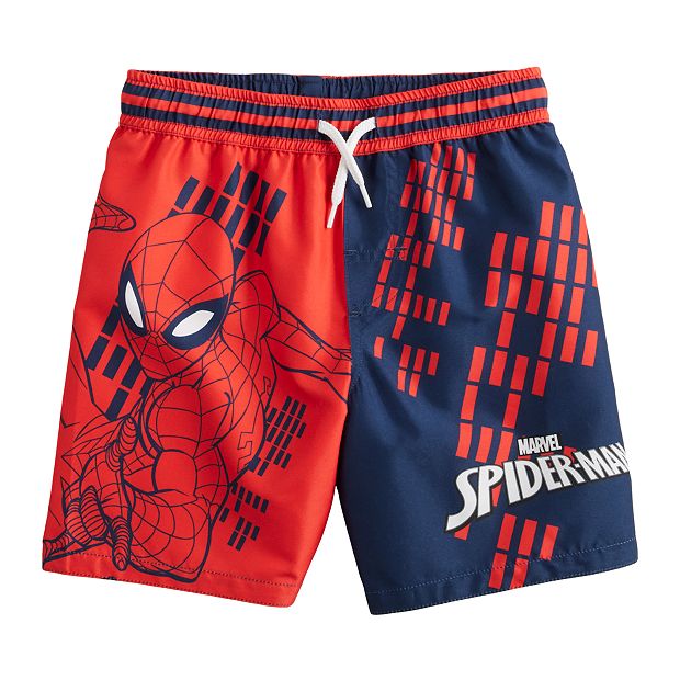 Boys 4-14 Marvel Spider-Man Swim Trunks, Boy's, Size: 8-10, Red