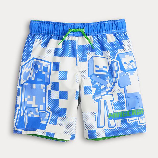 Boys 4-14 Minecraft Swim Trunks