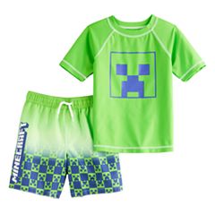 Boys Green Kids Swimsuits, Clothing