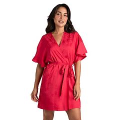 Women's Warm Sweater Knit Short Open-Front Lounge Robe