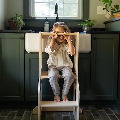 Busy Kids 2-in-1 Kitchen Tower and Art Desk