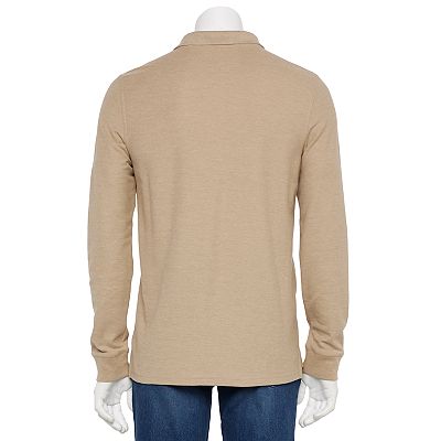 Men s Sonoma Goods For Life Long Sleeve Pique Polo