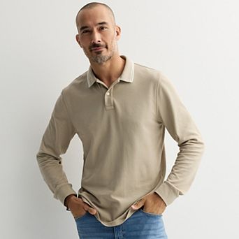 Men's Sonoma Goods For Life® Long Sleeve Pique Polo