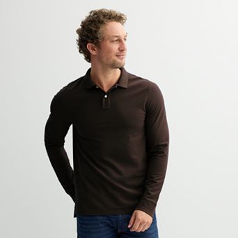 Men's Sonoma Goods For Life® Long Sleeve Pique Polo