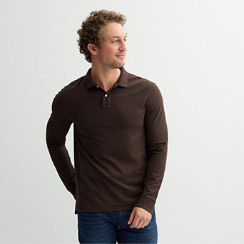 Men's Sonoma Goods For Life® Essential Long Sleeve Pique Polo