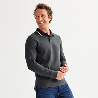 Men's Sonoma Goods For Life® Long Sleeve Pique Polo