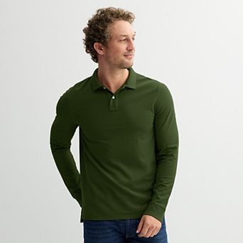 Men's Sonoma Goods For Life® Long Sleeve Pique Polo